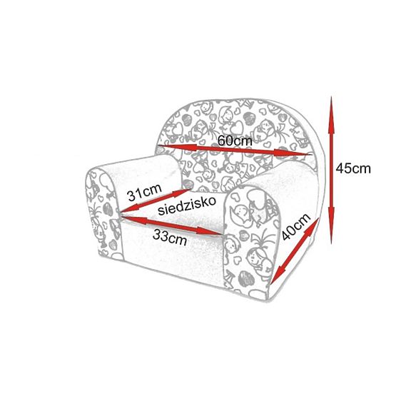 Gyerek křesílko IT'S A BOY - sötétszürke