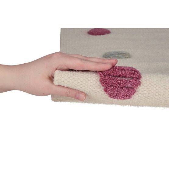 Gyerek pöttyös szőnyeg - krémszínű