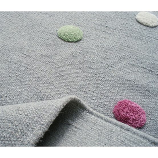 Gyerek pöttyös szőnyeg - szürke