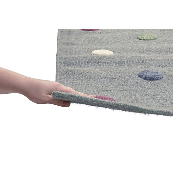 Gyerek pöttyös szőnyeg - szürke