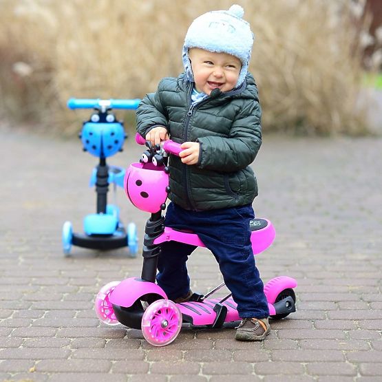 Gyerek pushbike és robogó Katicabogár - rózsaszín