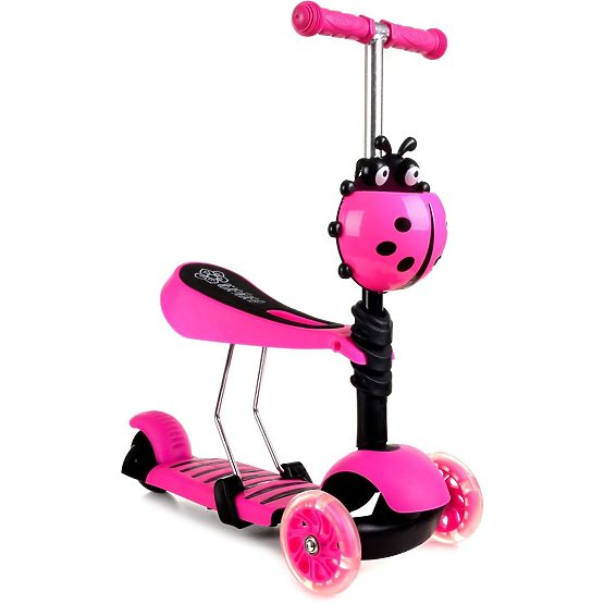 Gyerek pushbike és robogó Katicabogár - rózsaszín