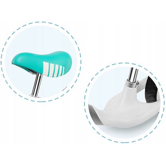 Gyermek kidobó Arie kézifékkel - szürke-zöld