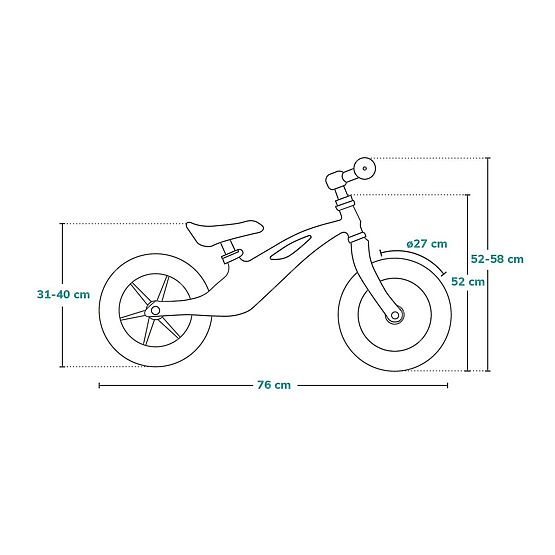 Gyermek kidobó Arie kézifékkel - szürke-zöld