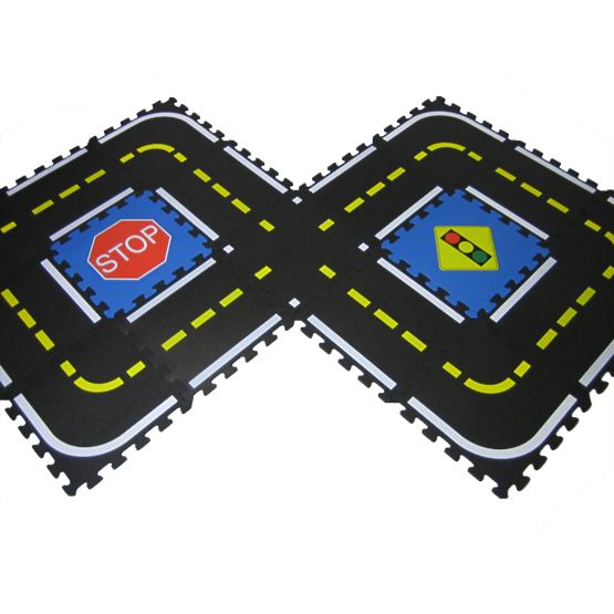 Gyerek puzzle szőnyeg - autópálya