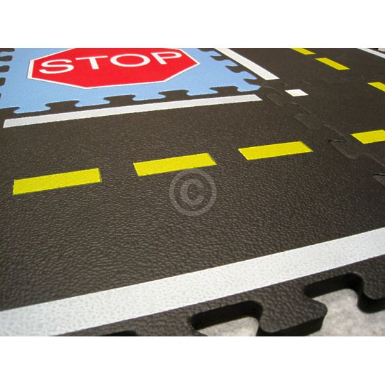 Gyerek puzzle szőnyeg - autópálya