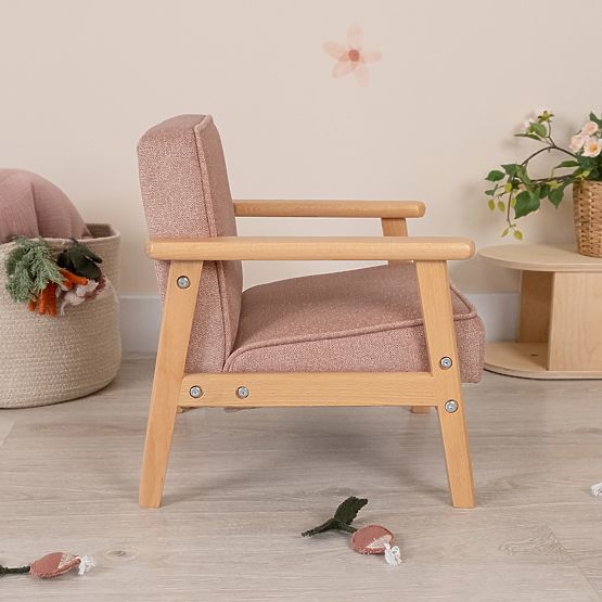 Gyerek retro rózsaszín fotel Sakura