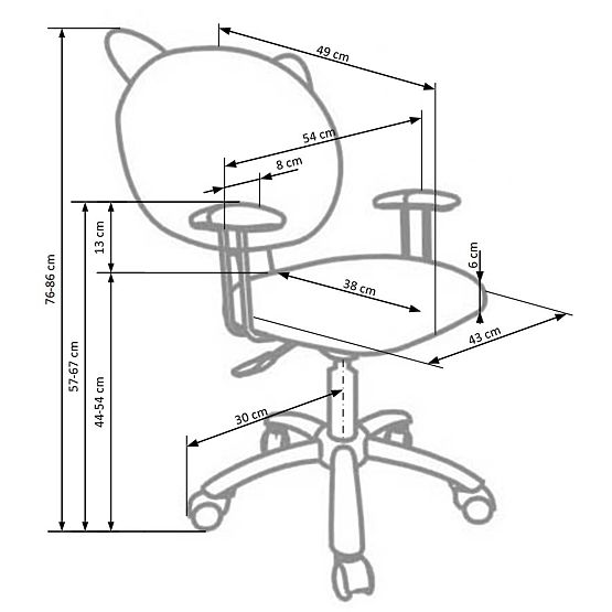Kitty gyerekszék - rózsaszín