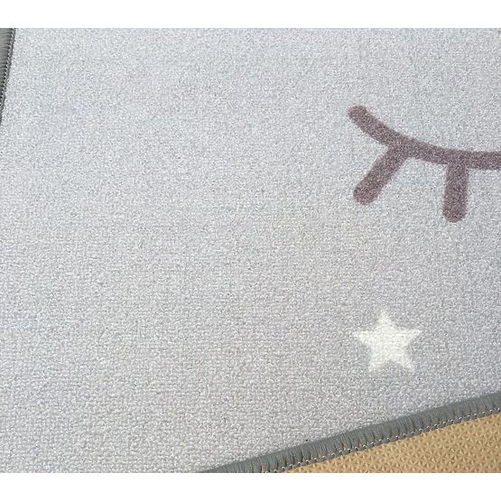 Gyerek szőnyeg - alvó szemek - szürke