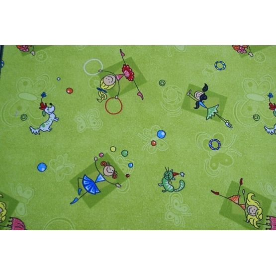 Gyerek szőnyeg - balerinák - zöld