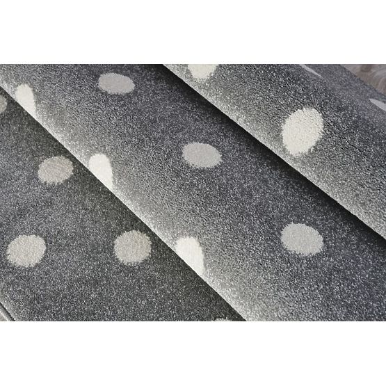 Gyerek szőnyeg CIRCLE - ezüstszürke/ fehér