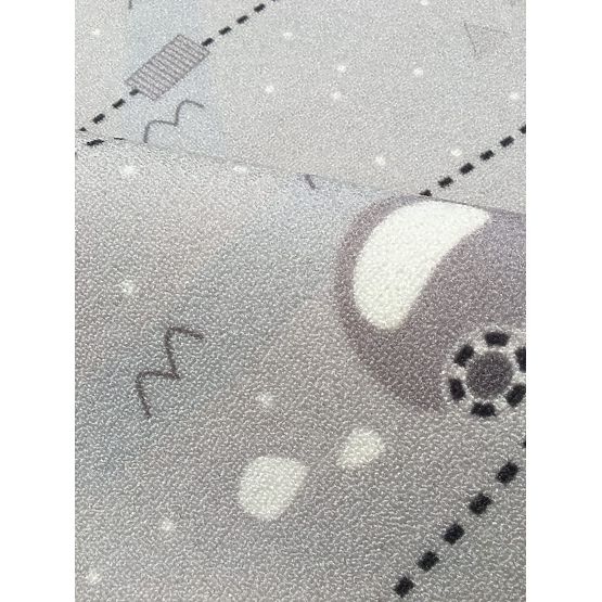 Gyerek szőnyeg - kincses térkép - ezüst-szürke