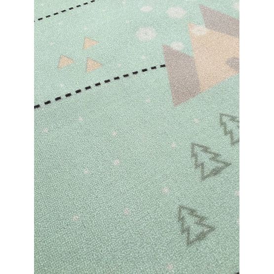 Gyerek szőnyeg - kincses térkép - mentazöld