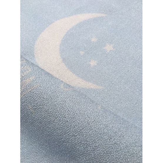Gyerek szőnyeg LOVE YOU MOON - világoskék/fehér