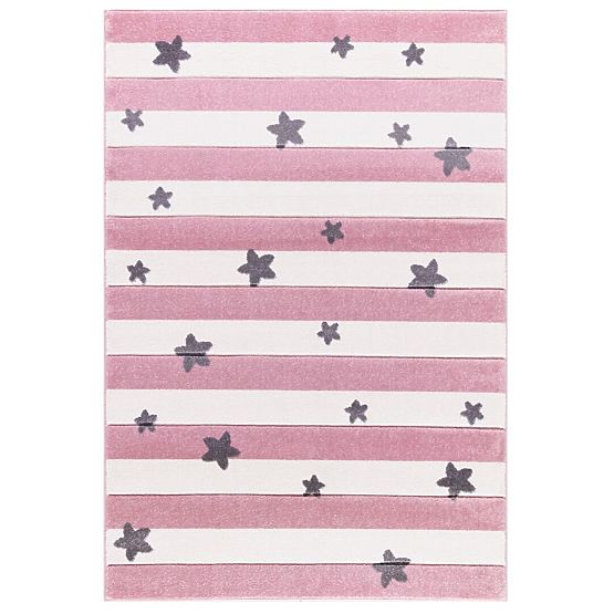 Gyerek szőnyeg STARS STRIPES - rózsaszín