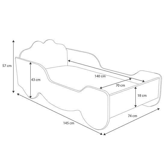 Gyerekágy Hintó 160x80 matraccal