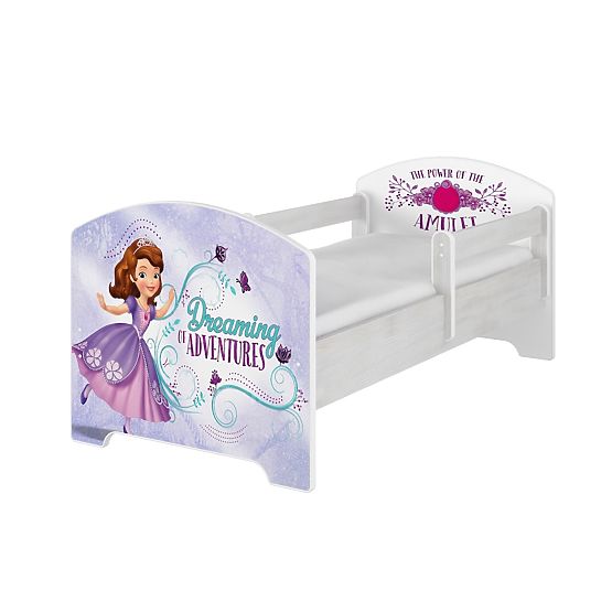 Gyerek ágy korláttal - Szófia hercegnő - norvég fenyő