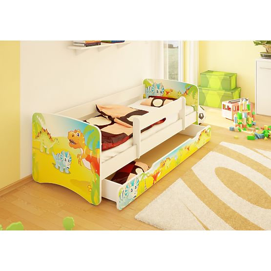 Gyerekágy leesésgátlóval - dínó