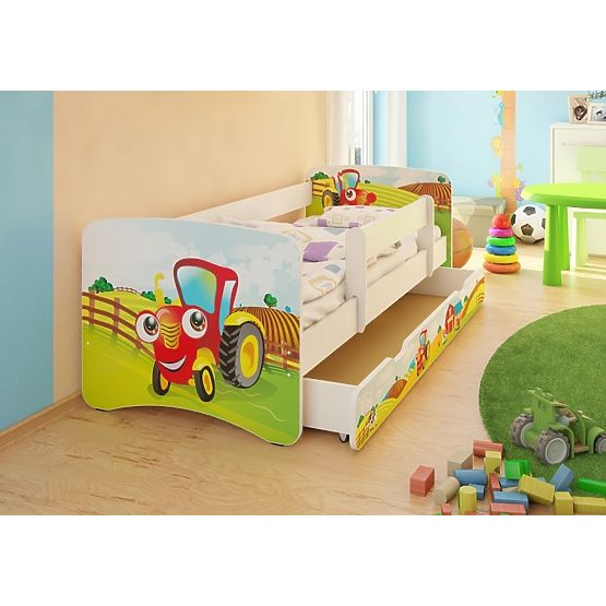 Gyerekágy leesésgátlóval - traktor
