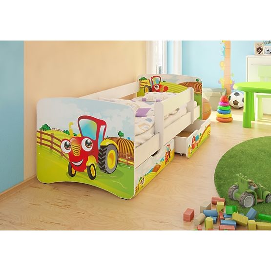 Gyerekágy leesésgátlóval - traktor