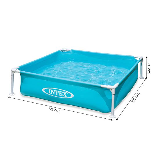 Gyerekeknek szánt négyzet alakú keretes medence 122x122x30 cm INTEX 57173