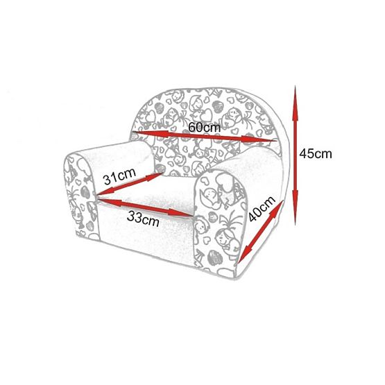 Gyerekfotel - baglyocskák - különböző színek