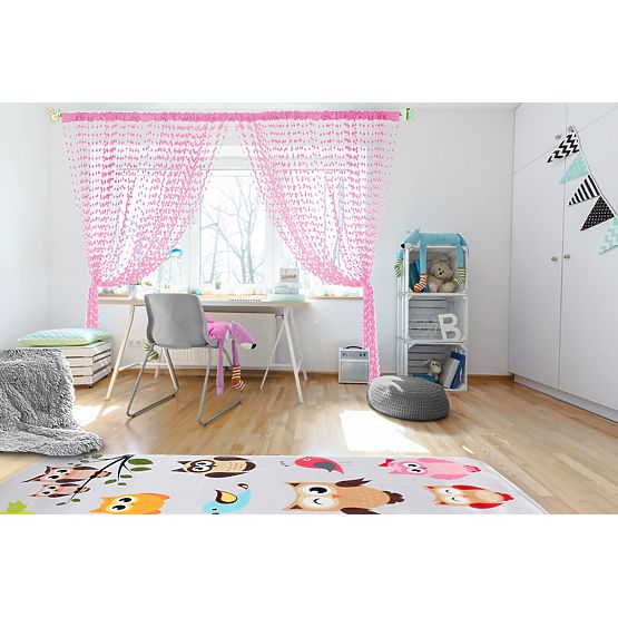 Gyerekszoba függöny Baby Ball - pink