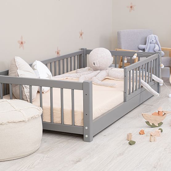 Montessori Ourbaby gyerek alacsony ágy - szürke