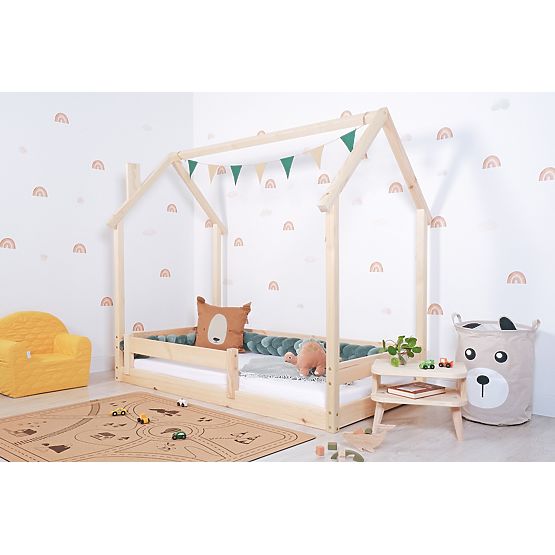 Gyermek Montessori ágy Kéményház - natúr