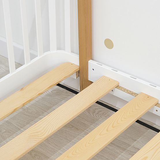 Gyerek Montessori bükkfa ágy Kate - fehér