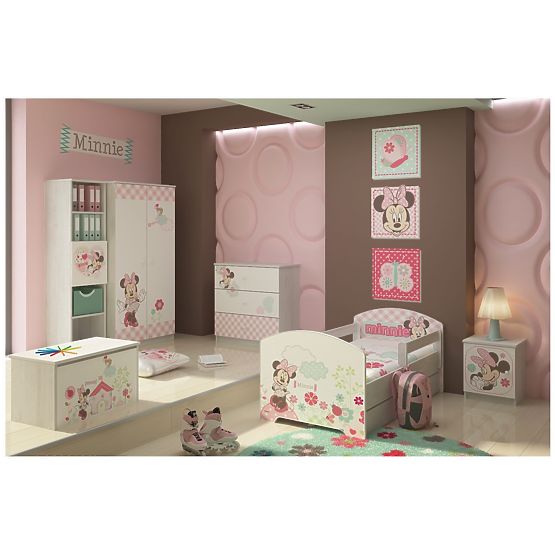 Gyermekek ágy  akadály - Minnie Mouse - lakberendezési tárgyak norvég fenyő
