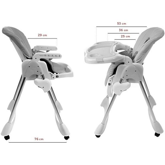Gyermekek étkező kis szék Luxa - szürke