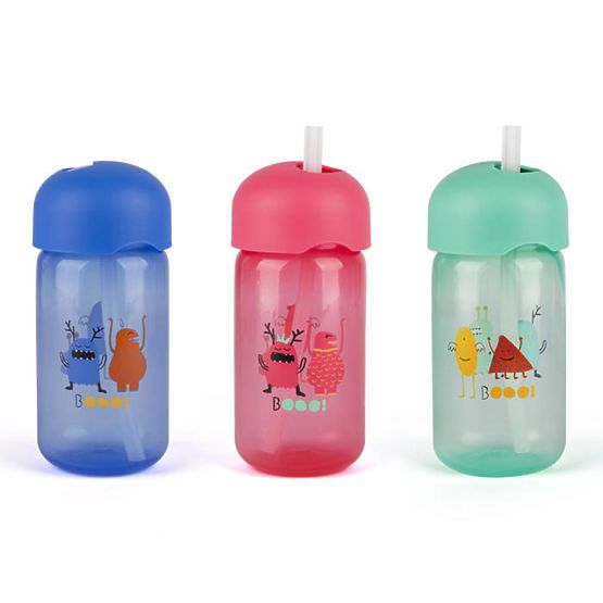 Gyermekek fiola  szalma Booo 340 ml