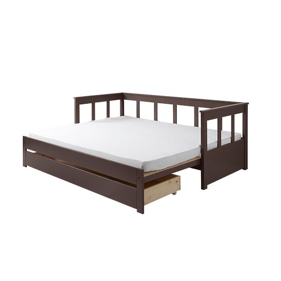 Gyermekek összecsukható ágy  hátán Pino - szürke