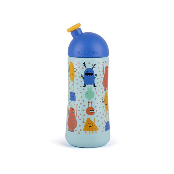 Gyermekek sport üveg Suavinex Booo - kék 360 ml