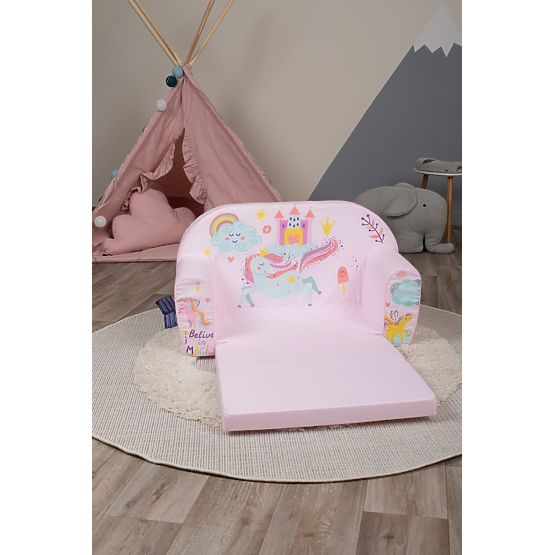 Gyerek kanapé Magic unicorn - rózsaszín