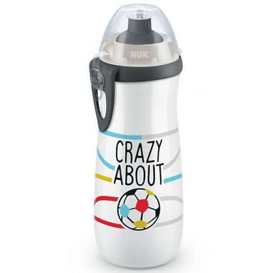 Gyermekek üveg NUK Sport Cup Football 450 ml szürke