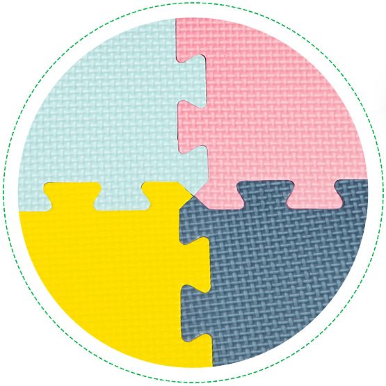 Habszőnyeg - puzzle pasztell színekben