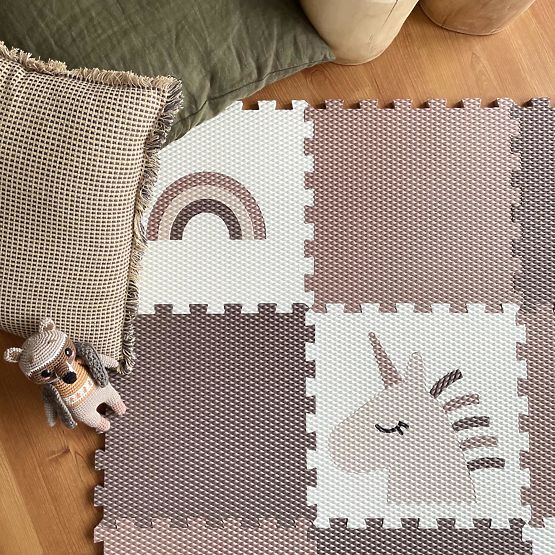 Habpuzzle 9 darab - egyszarvú és szivárvány