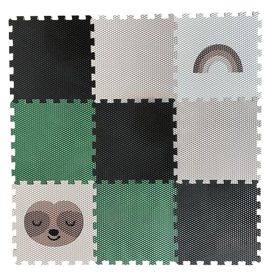 Habpuzzle 9 darab - lajhár és szivárvány