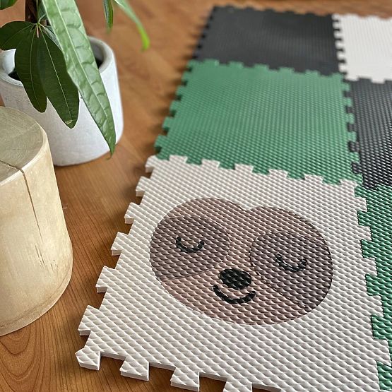 Habpuzzle 9 darab - lajhár és szivárvány