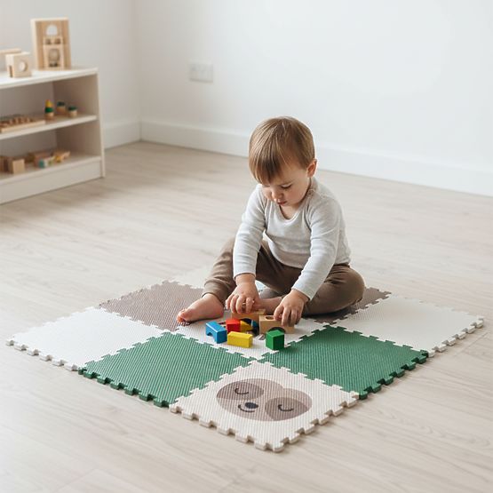 Habpuzzle 9 darab - lajhár és szivárvány