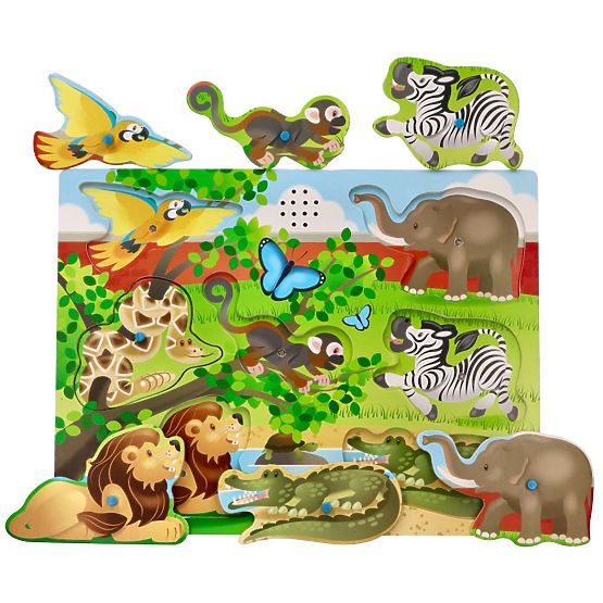 Hangos puzzle Állatok az Állatkertből