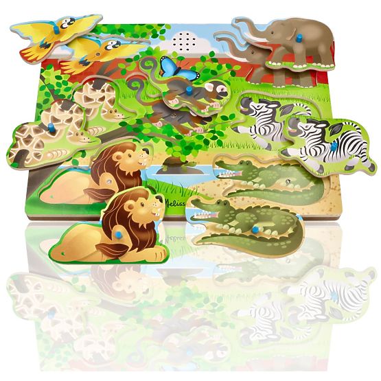 Hangos puzzle Állatok az Állatkertből