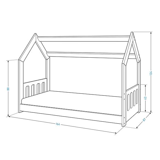 Házikó ágy Nina 160 x 80 cm