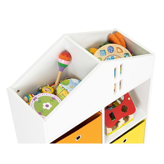 Házi könyvtár tárolódobozokkal