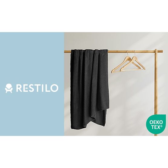 HENRY ágytakaró fekete, jacquard mintával, modern stílusú, 220x240