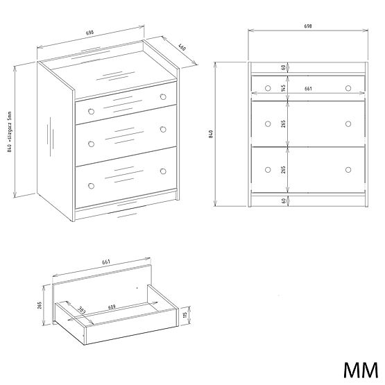HOUSTON FEHÉR KOMÓD