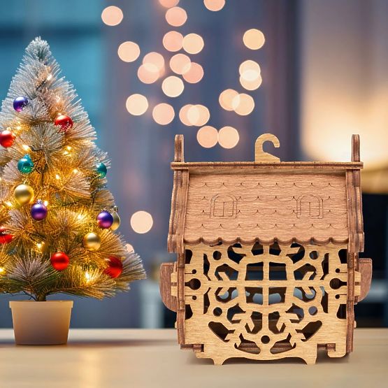 iDventure 3D fa puzzle rejtvény Boldog új évet