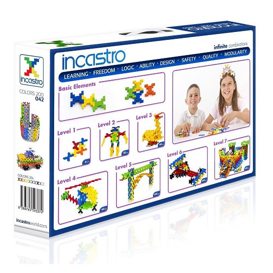 Incastro építőkészlet, 200 darab